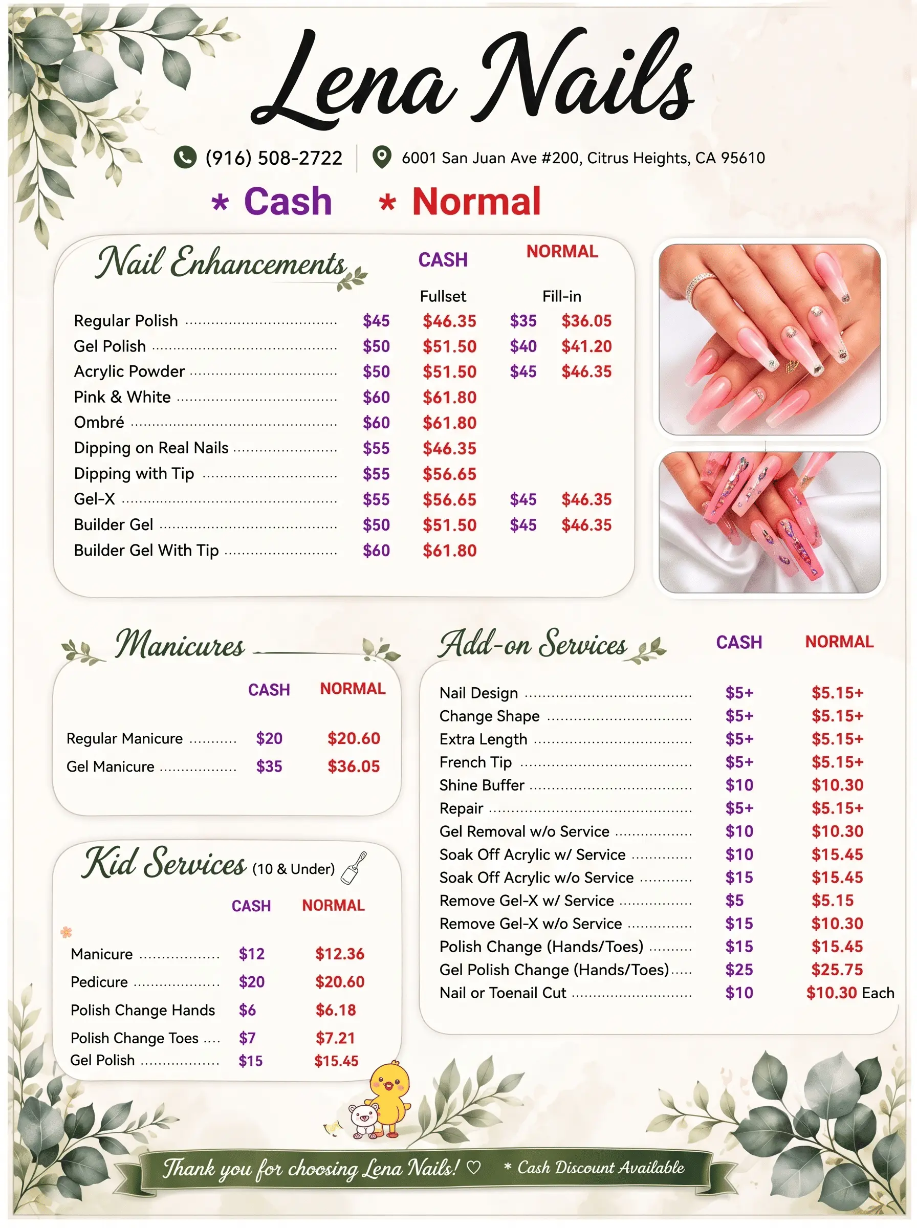 Experience the Best Nail Art Design Citrus Heights at LENA NAILS